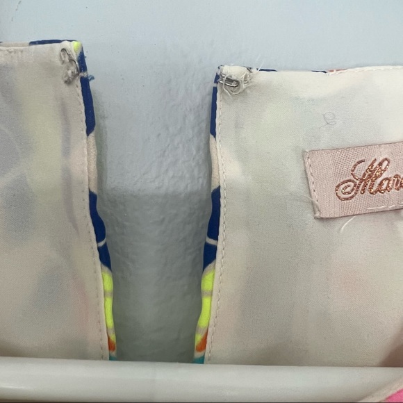 Mara Hoffman Aloha Stone Neon Multicolor Shift Sleeveless Mini Dress - Picture 8 of 8